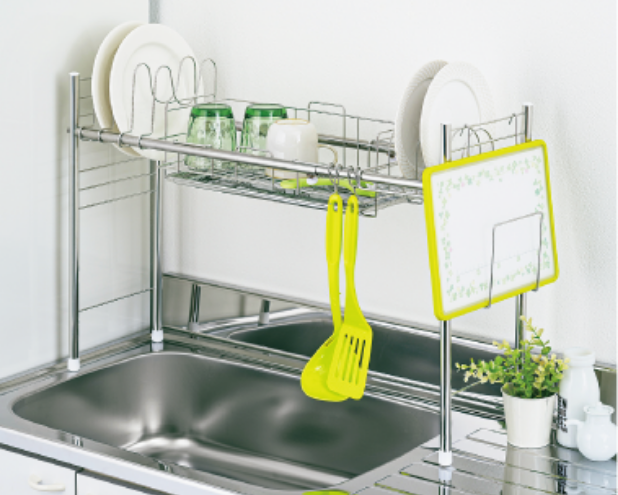 シンク上伸縮式水切りラック