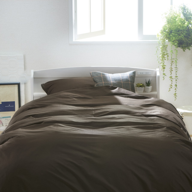 年中快適布団とカバーの6点セット ブラウン SLF-21(BR)　