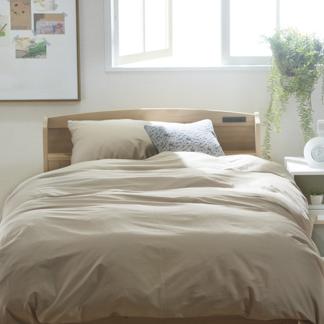 合繊（抗菌防臭）布団とカバーの6点セット ミルクベージュ SLF-11(MBE)