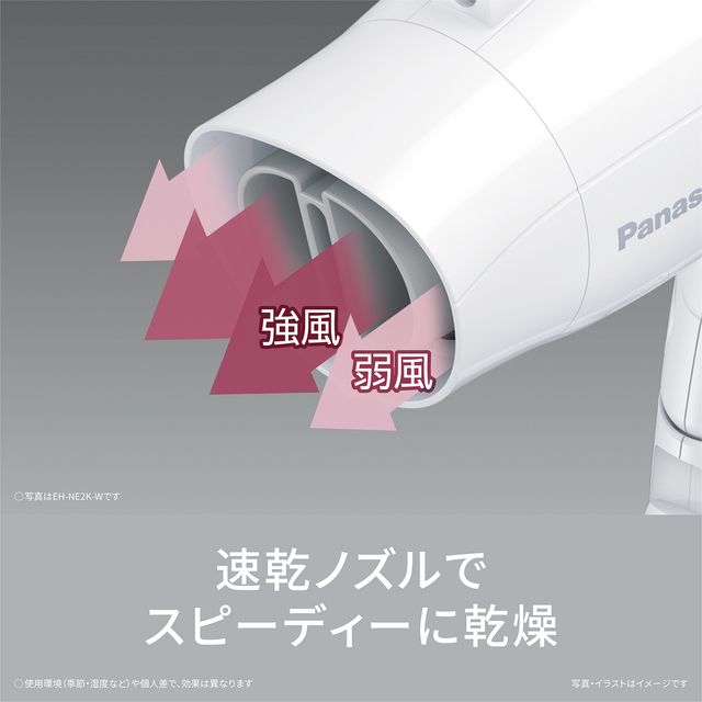 パナソニックヘアドライヤー　イオニティ グレー EH-NE2K(H)