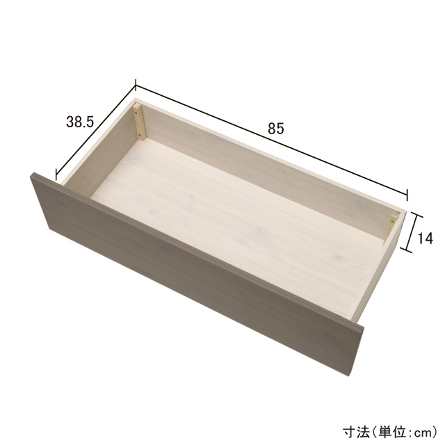 木製すのこベッド引出2個組 ライトグレー SLH-111(LGR)