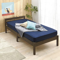 組立簡単すのこベッド ブラウン SLB-201(DBR)