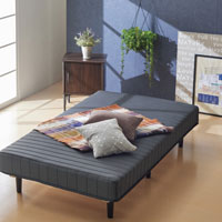 脚付マットレスベッド チャコールグレー SLB-401(BK)