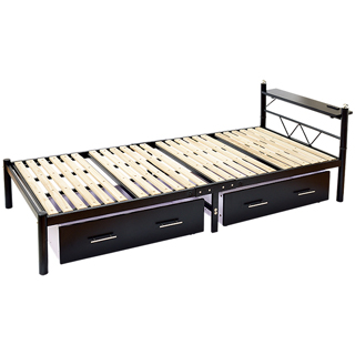 シングルベッド宮付引出付